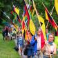 Danube Day 2016 in Germany: parading specially-made Danube flags at the opening of the International Danube Festival in Ulm © Donaubüro Ulm/Neu-Ulm 