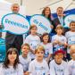 Danube Day 2015 in Austria: Federal Ministers, Jörg Leichtfried (left) and Andrä Rupprechter (right), and Vienna Environment Councillor, Ulli Sima, with Viennese pupils © Danube Day Austria