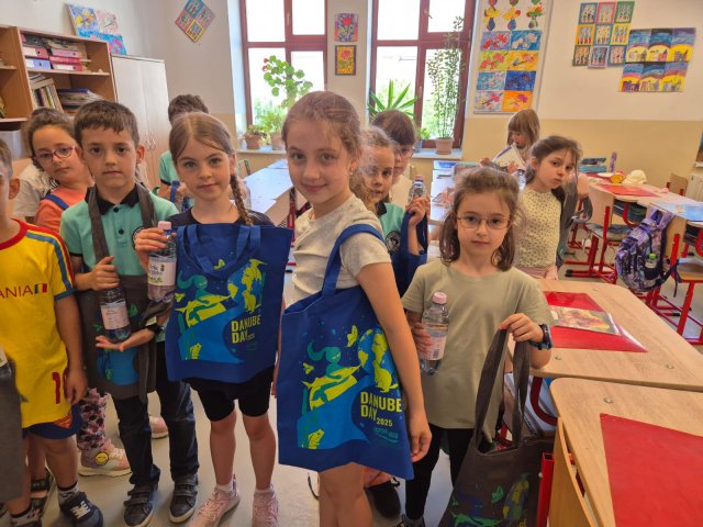 Children gathered in a classroom.